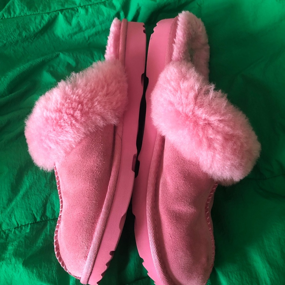 Sz 5 Ugg Scuffette II Slippers Carnation Pink Suede - Picture 11 of 14